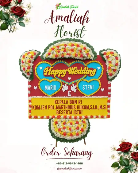 Papan Bunga Pernikahan Kamonji